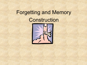 Forgetting and Memory Construction