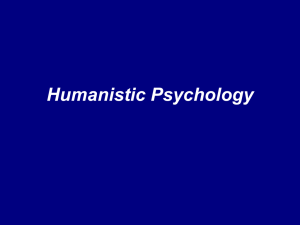 7 Humanistic Psychology