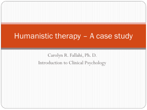 Humanistic Therapy: A Case Study of Childhood Traumatic Grief