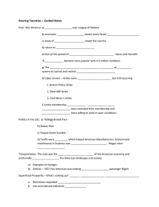 Roaring Twenties Guided Notes - US History