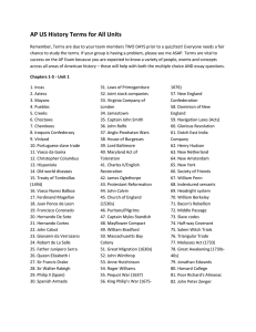 AP US History Terms: Units 1-5