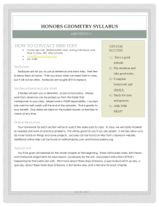 Honors Geometry Syllabus