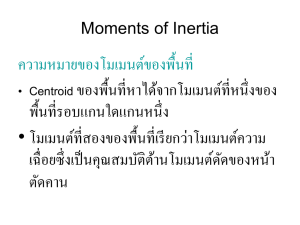 10.1 Moments of Inertia