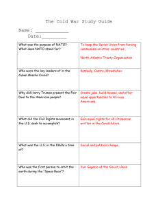 Cold War Study Guide: Key Events, Leaders, and Concepts
