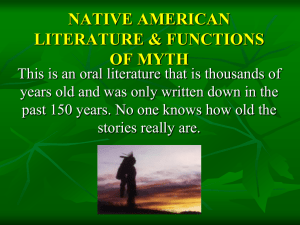 native american literature & functions of myth