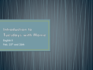 Introduction to Tuesdays with Morrie
