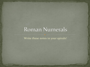 Roman Numerals