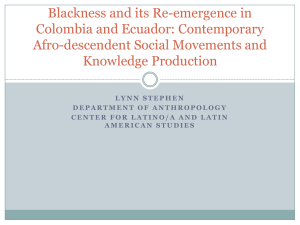 Blackness and its Re-emergence in Colombia and