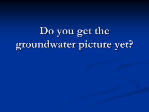 Do You Get the Ground Water Picture?