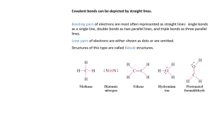 Covalent Bonds, Resonance: Chemistry Lecture Notes