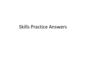 Skills Practice Answers