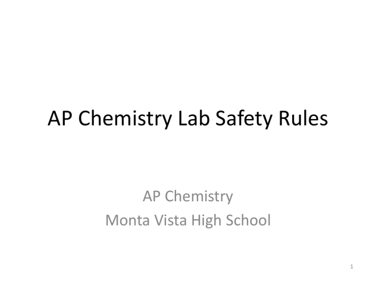 Lab Safety ppt mvhs