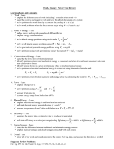 Work, Energy, Power Test Review - High School Physics