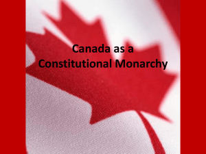 Canada as a Constitutional Monarchy