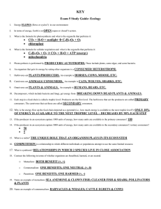 Ecology Study Guide: Energy, Cycles, and Symbiosis