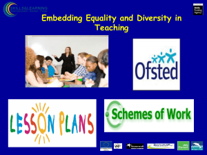 Embedding Equality and Diversity in Teaching