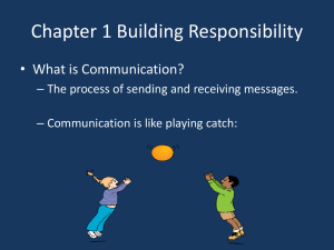 Communication Skills: Building Responsibility