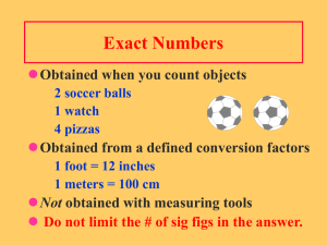 I. Using Measurements