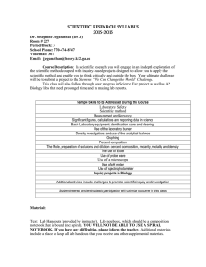 AP BIOLOGY SYLLABUS - Henry County Schools