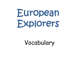 European Explorers Vocabulary List