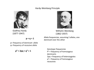 p² + 2pq + q² = 1 - HRSBSTAFF Home Page