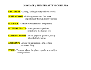 Theater Arts Vocabulary: Key Terms & Definitions