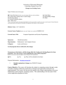 COMPSCI 412 Computer Organization and Systems Programming