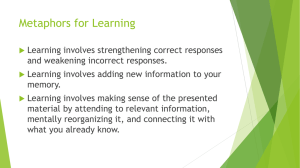 Three Metaphors for Learning