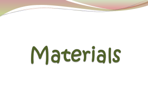 Materials - Primary Resources
