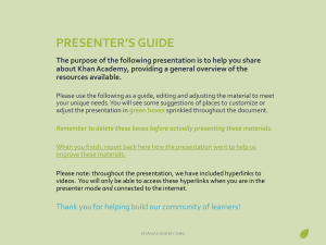 Khan Academy Presentation