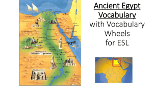 Ancient Egypt Vocabulary with Vocabulary Wheels for ESL
