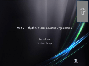 Unit 1 – Fundamentals of Music