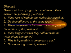 Kinetic Theory of Gases Boyle's and Charles' Gas Laws