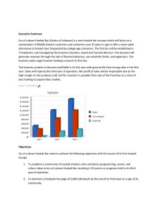 Arz al-Lubnan Hookah Bar Business Plan
