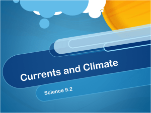 Currents and Climate