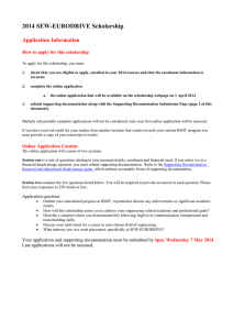2014 SEW-EURODRIVE Scholarship Application