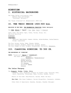 7.0 Hinduism Outline