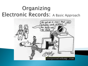 Recommended Electronic Records Filing System