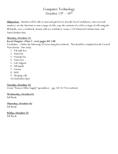 Excel Week Two