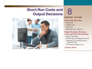 Chapter 8 - Costs of Production