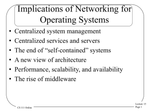 Introduction CS 111 On-Line MS Program Operating Systems Peter