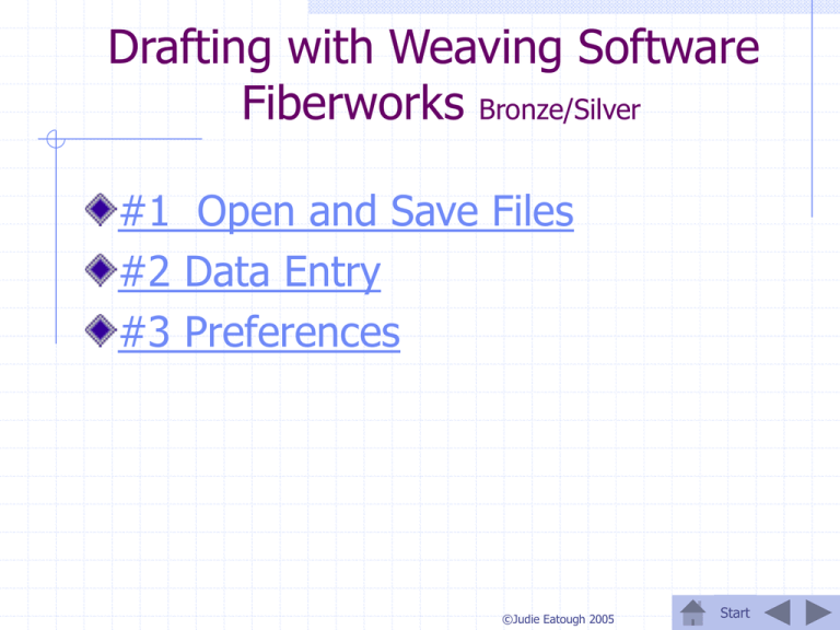 Weaving Software Drafting: Fiberworks Guide