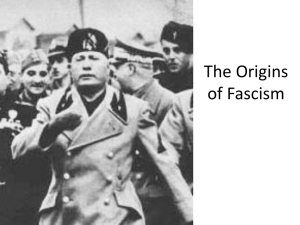The Origins of Fascism