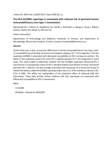 The HLA A2/6802 supertype is associated with reduced risk of