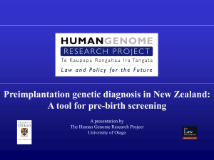 A tool for pre-birth genetic screening