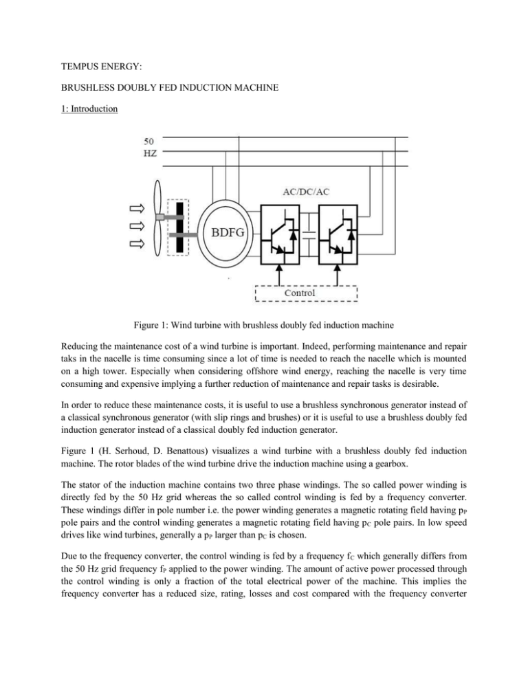 Brushless doubly fed induction generator