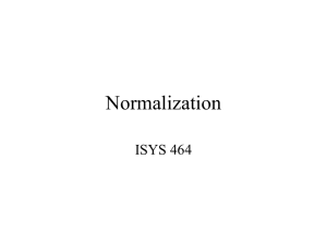 Normalization
