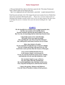 Kabul Poem Analysis: A Thousand Splendid Suns Assignment