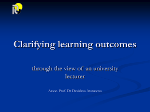 What are learning outcomes?
