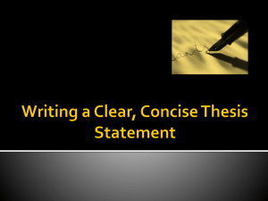 What is a thesis statement?
